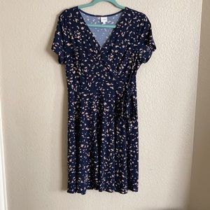Navy faux wrap dress Kaileigh Brand Stitch Fix